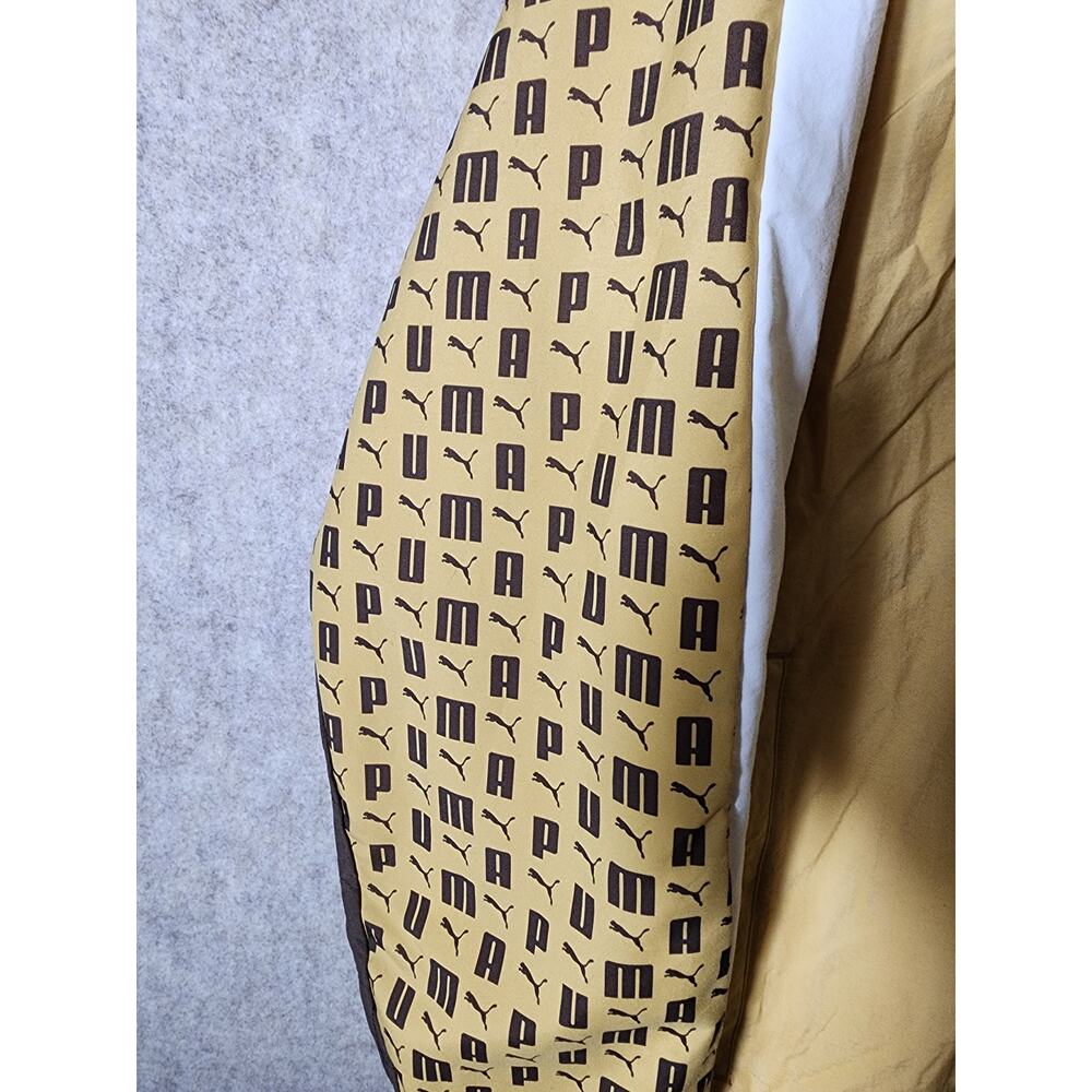 PUMA Gold Brown Y2K Luxe Active Windbreaker Track Jacket SZ XXL - Picture 4 of 12